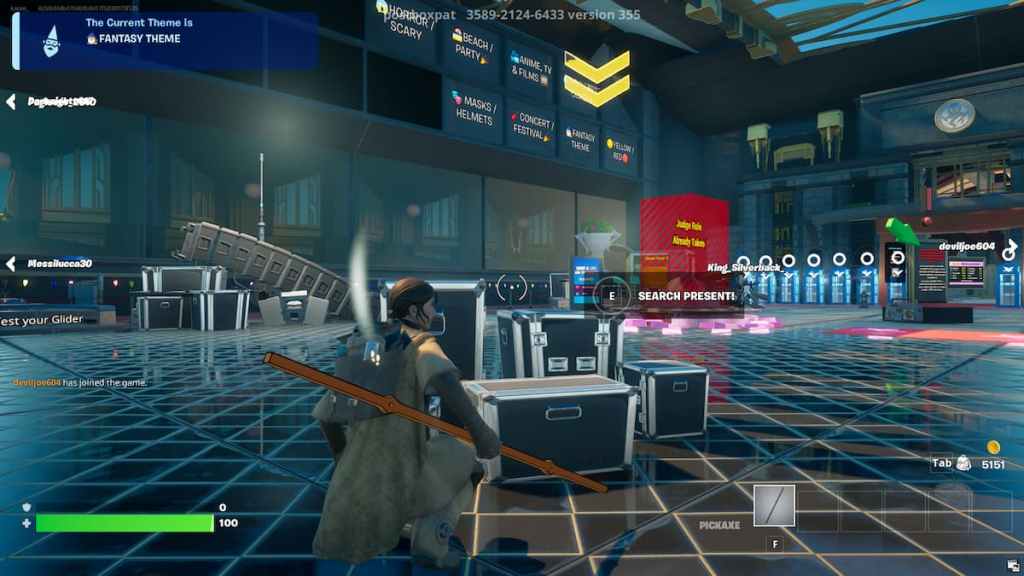 Playing 50 Fashion Show searching a present in fortnite