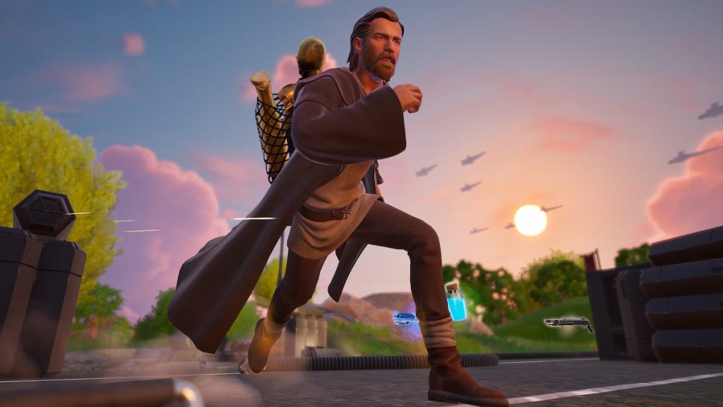 Running with Slap effect in Fortnite