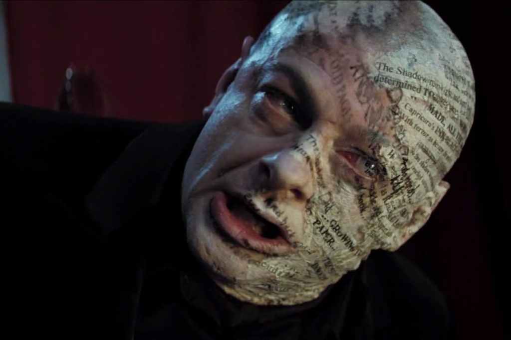 Andy Serkis acting with a ton of CGI effects on his face.