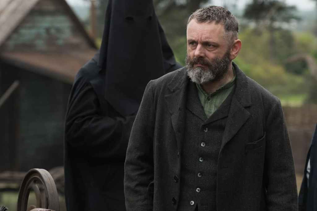 Michael Sheen acting in The Apostle (2018).