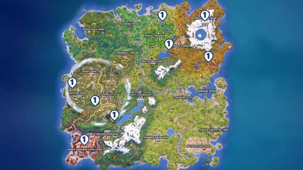 All telephone booth locations in Fortnite