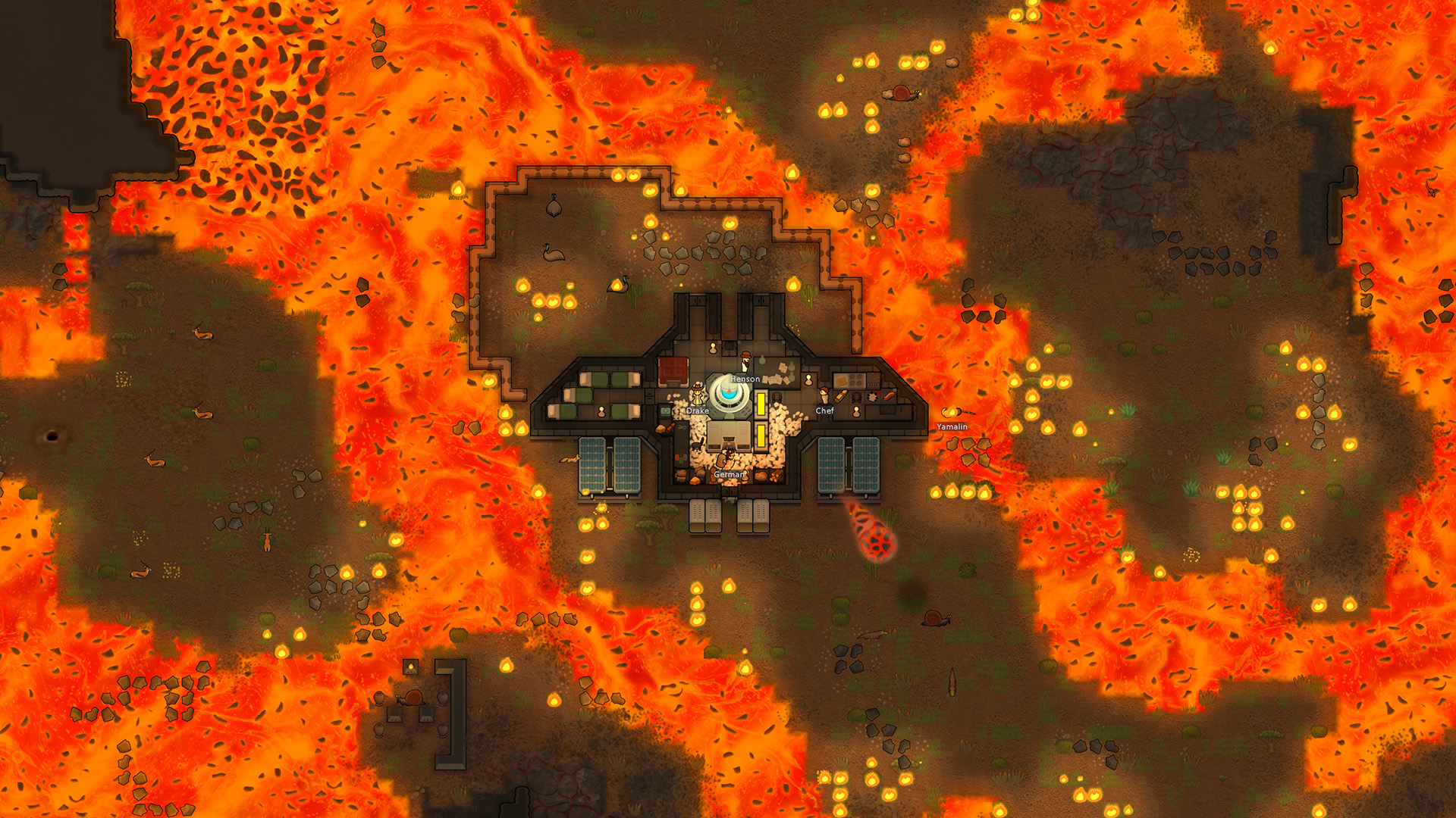 The Lava Fields Biome in Rimworld Odyssey DLC