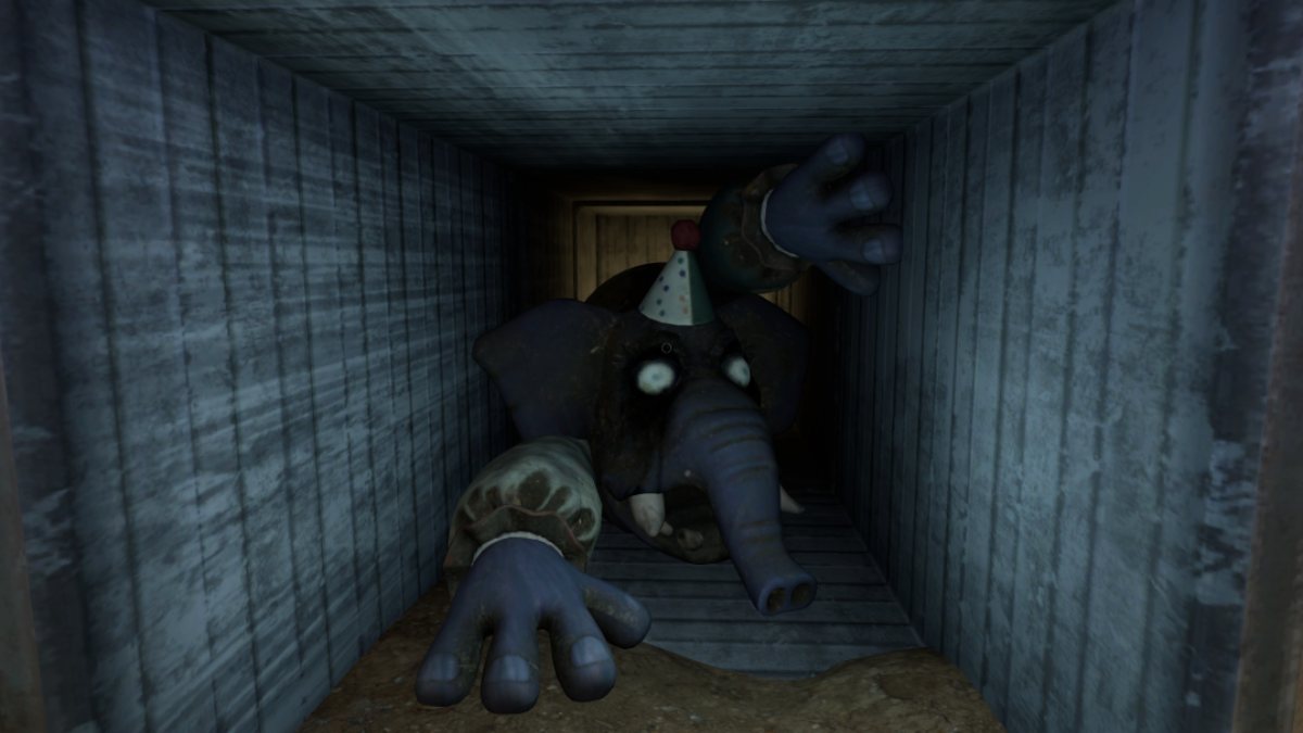 Trapped elephant suit in ventilation shaft in FNAF Secret of the Mimic