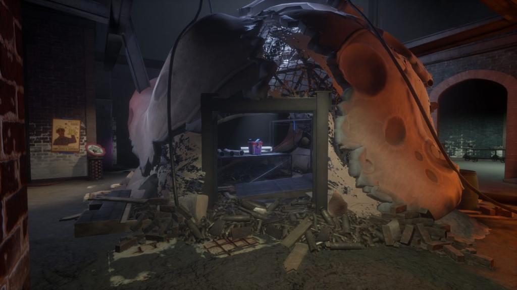 Present in large mechanical head of the secret Retail Showroom Basement