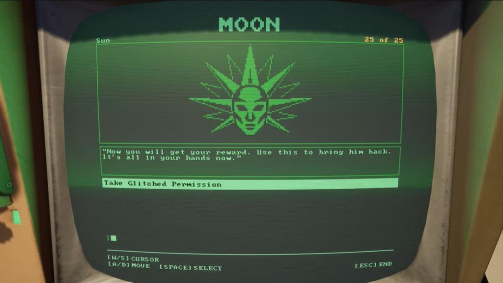 The Sun granting Arnold Glitched Permission on Moon.exe