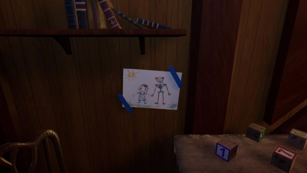 David and Mimic1 in child's drawing