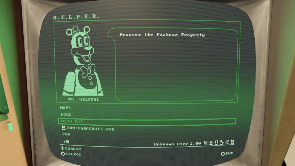 Hovering over the completed Moon.exe on the H.E.L.P.E.R terminal