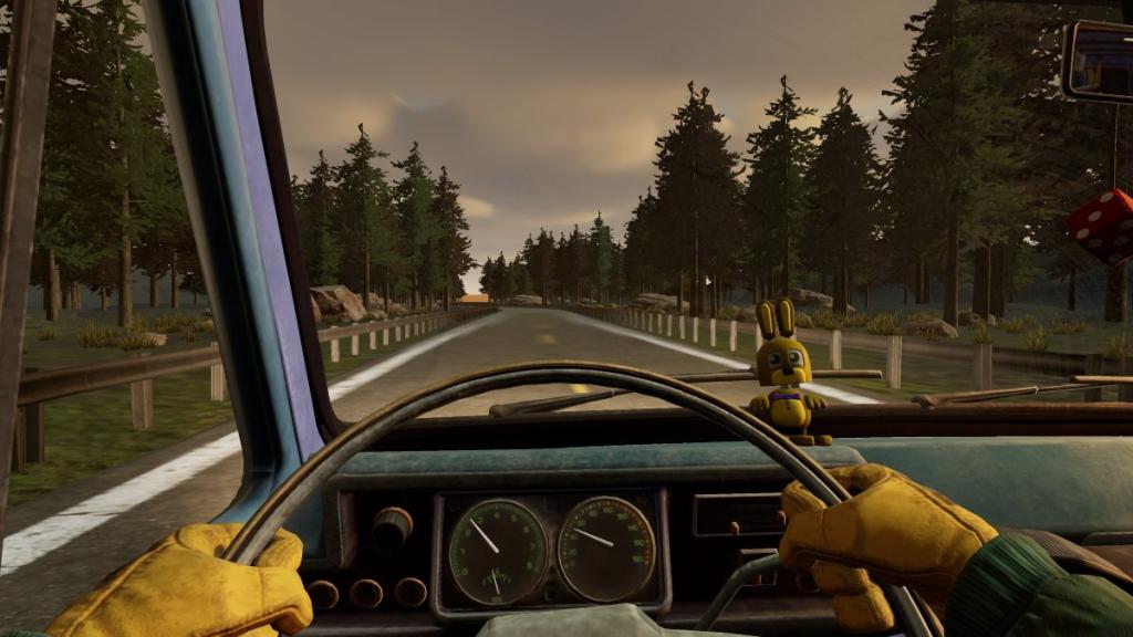 Driving at the start of Secret of the Mimic