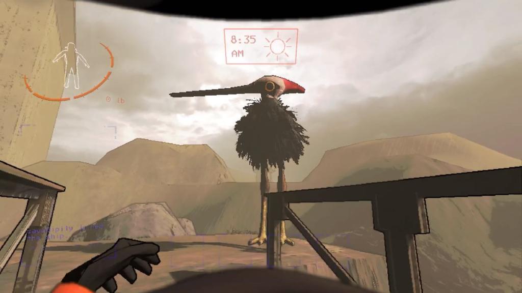 Full body shot of the Giant Sapsucker in Lethal Company