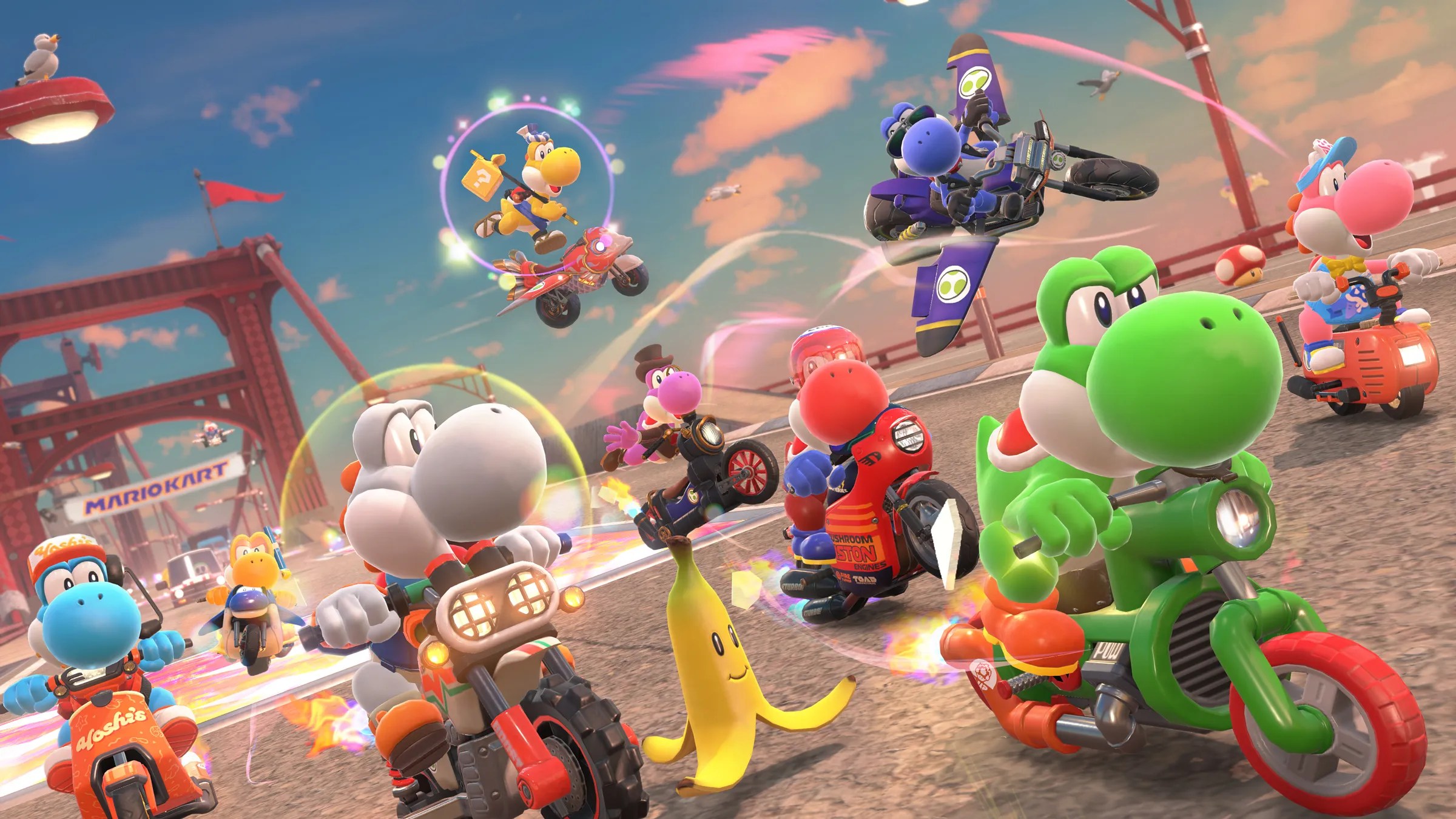 yoshis! mario kart world