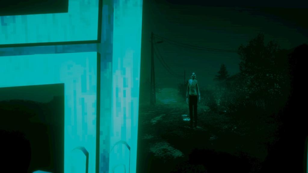 Super Imposter standing outside