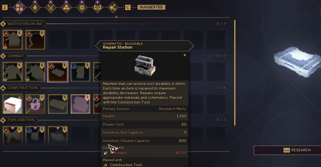 Repair station in Dune Awakening