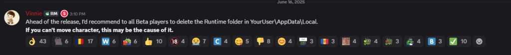 A solution for unable to move character bug in REMATCH