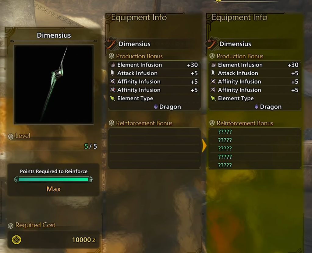 A fully refined Dimensius in Monster Hunter Wilds