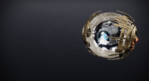 The Simulation Shell submerges Ghost into Vex Milk, with a Vex device surrounding it.