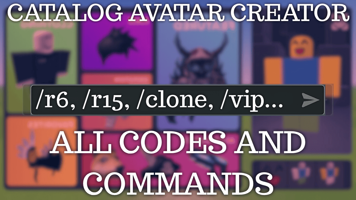 All console codes and commands in the Catalog Avatar Creator Roblox Experience.