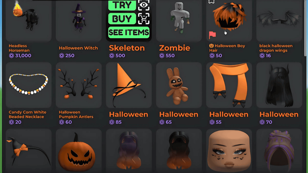 All items in the Catalog in the Catalog Avatar Creator Roblox experience