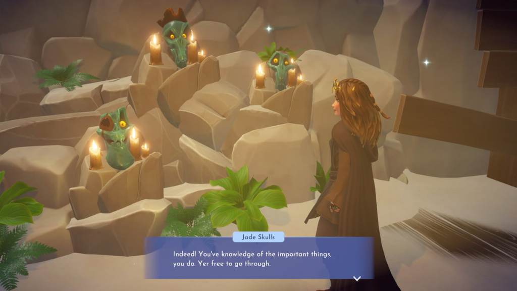 Completing the jade skull riddles and talking to them in disney dreamlight valley