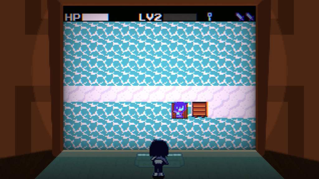 Deltarune raft platform on rocks in chapter 3