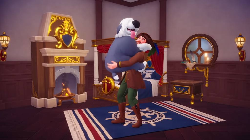 Player holding Max the dog in DDV