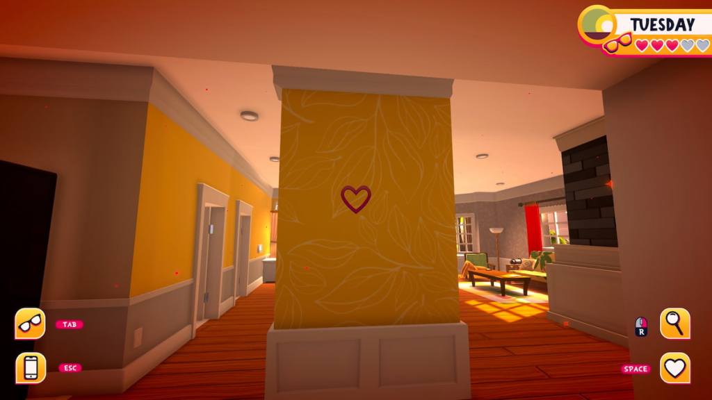 Summoning Doug by staring at wall in Date Everything