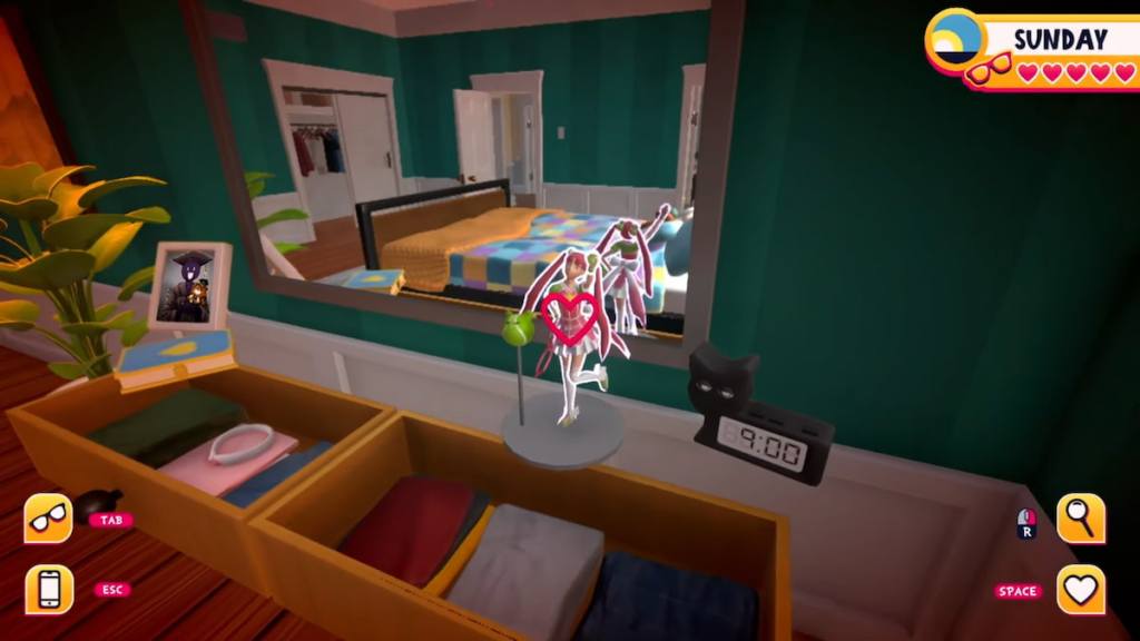 Hero-Hime on the dresser in Daate Everything!