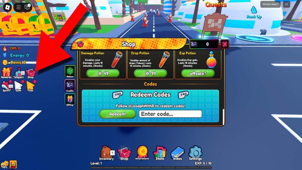 How to redeem Anime Eternal codes.