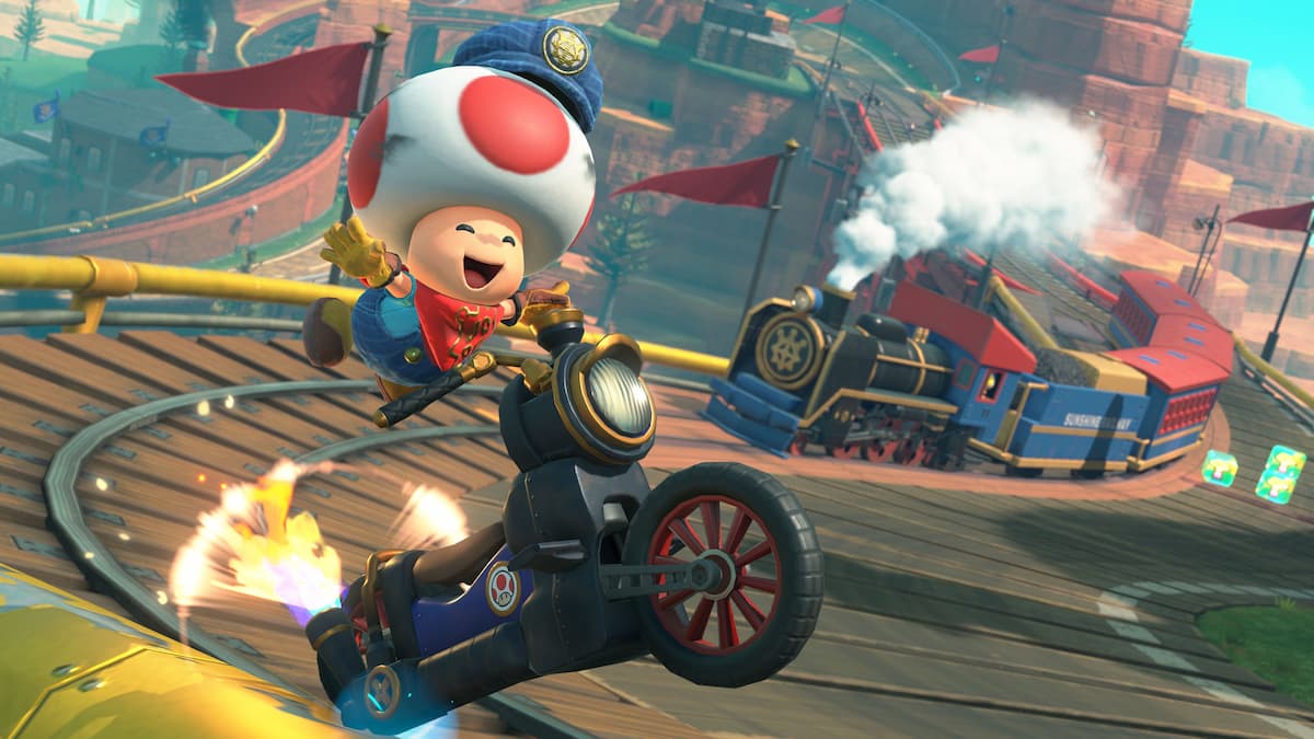 Mario Kart World - Toad rail ride