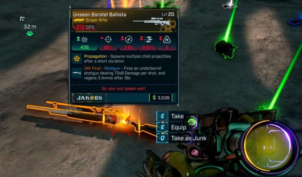 Legendary sniper rifle in Borderlands 4