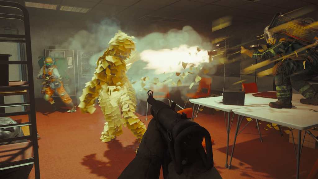FBC Firebreak screenshot of post-it enemy