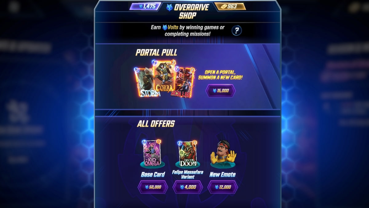 Marvel Snap High Voltage Overdrive