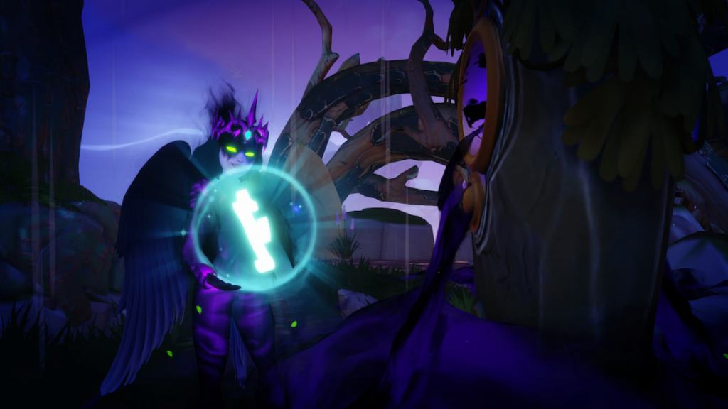 Orb of trust by pillar of trust in disney dreamlight valley