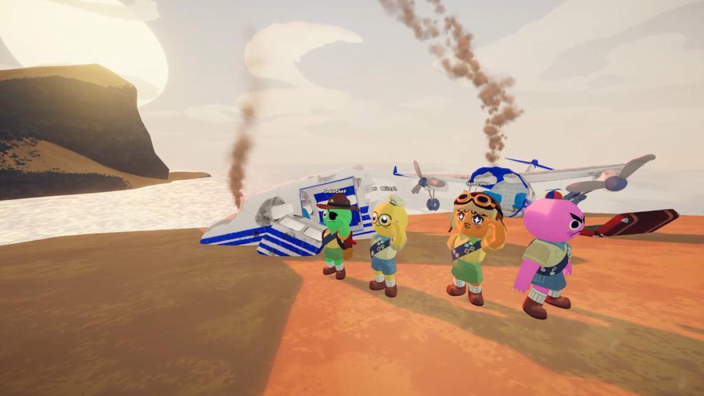 Peak game four people alongside each other