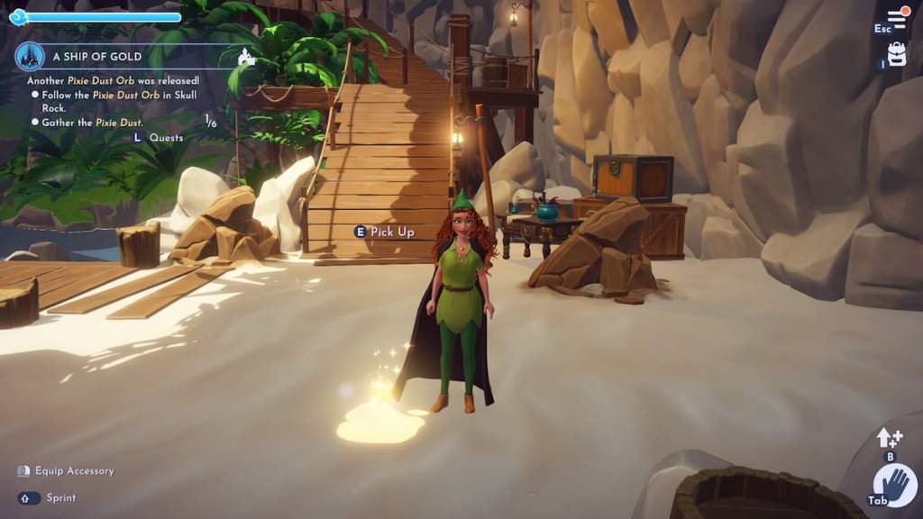 Pixie dust on ground in disney dreamlight valley