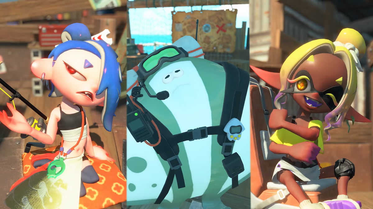 Three characters in Splatoon Raiders spinoff