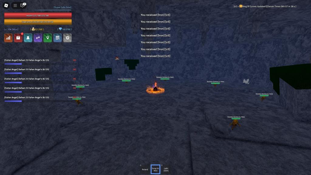 A player showing where to place the Drilling Artifact for optimized mining in the Verse Piece Roblox experience.