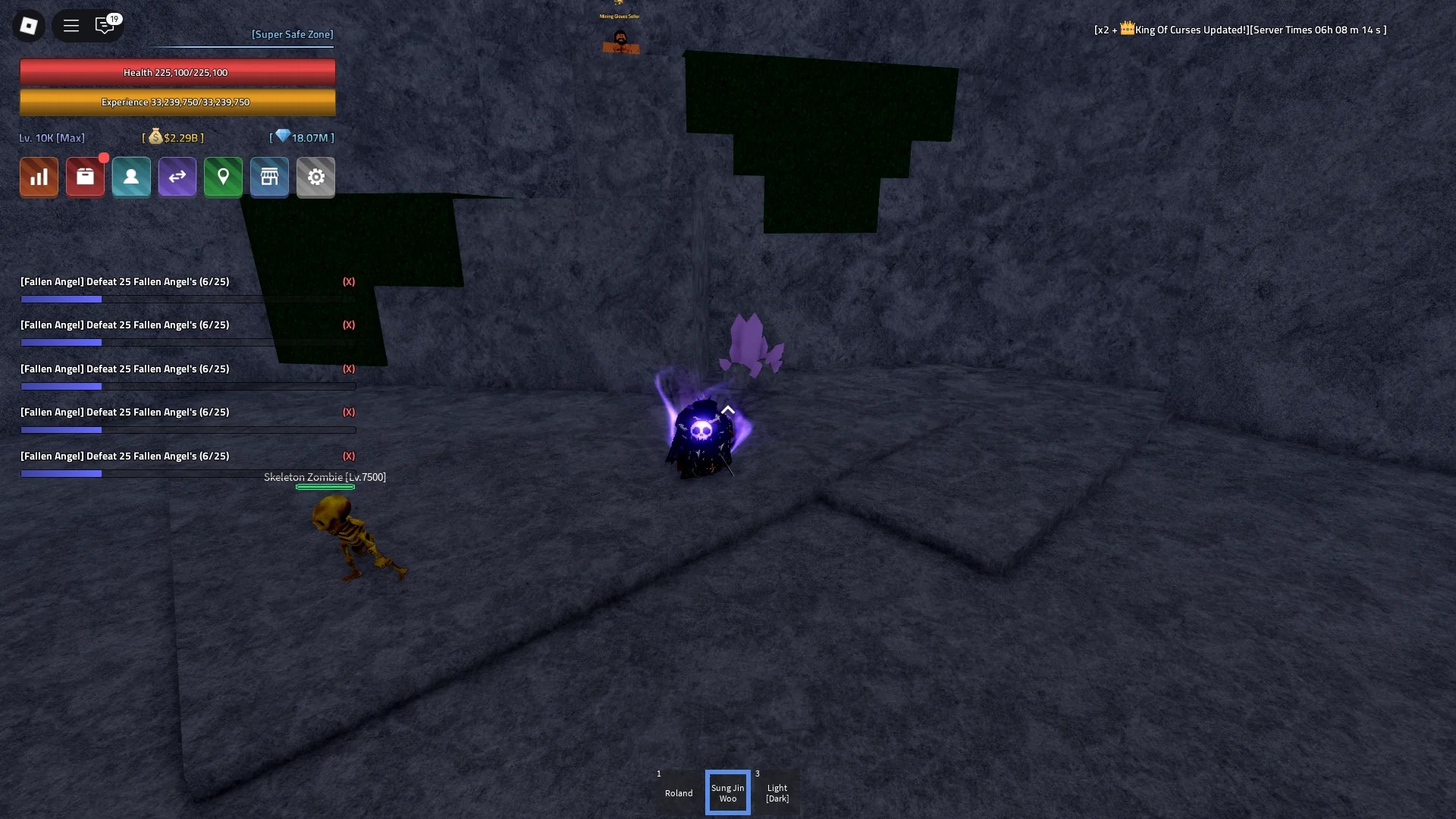 Spawn location of mineable Reroll Shard ores found in the Dungeon Cave island in the Verse Piece Roblox experience.