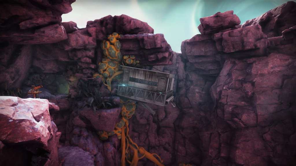 A house situated on a rocky cliff contains one of the weapon aprts required to obtain Graviton Spike in Destiny 2.