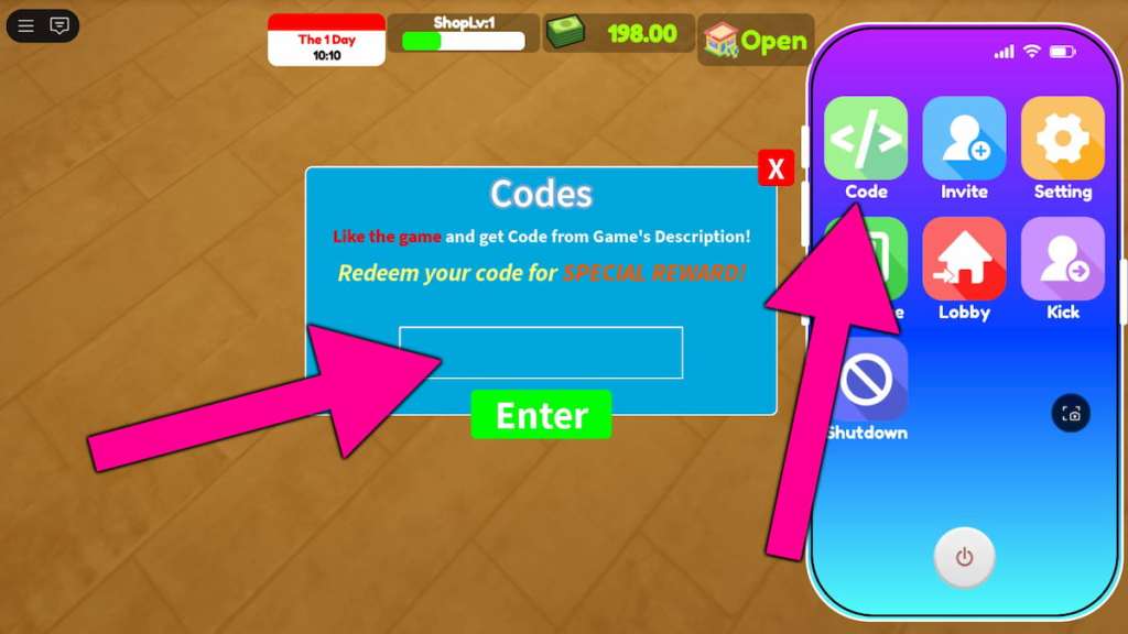 How to redeem Supermarket Together codes.