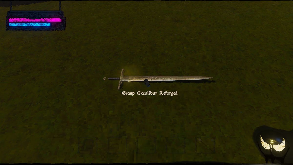 The Excalibur Reforged, as seen in Mage Arena.