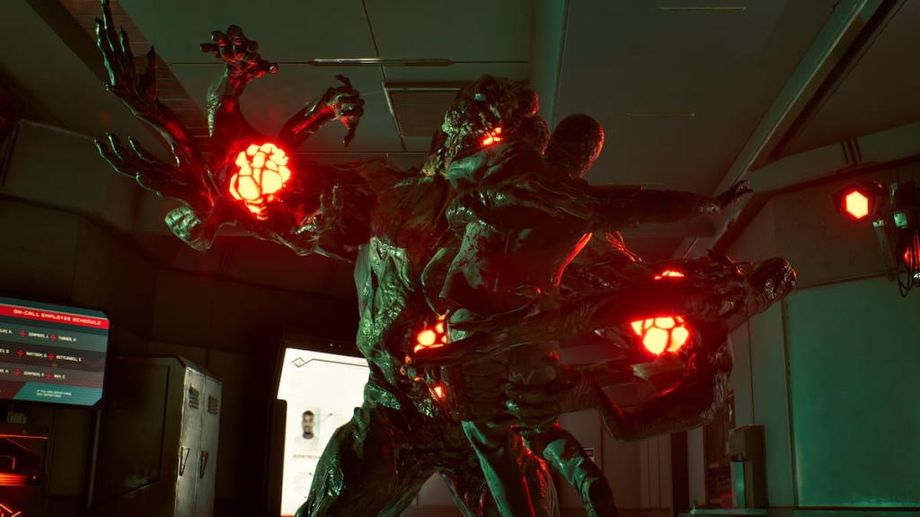 A multi-armed abomination called a Chimera grabs a humanoid in Killing Floor 3.
