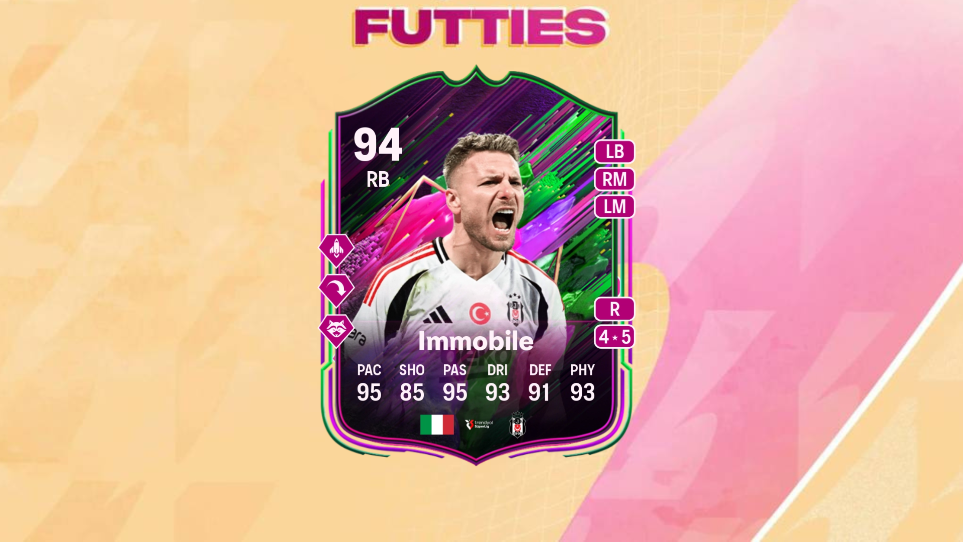 Ciro Immobile Shapeshifters as one of the best cards to use in EA FC 25 Fleet Protector Evolution