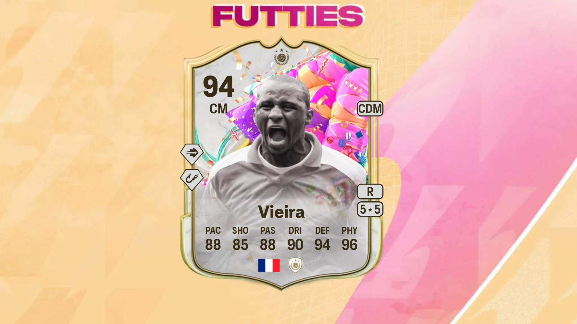 Patrick Vieira as one of the best players in EA FC 25 Dribble & Deliver Evolution in EA FC 25