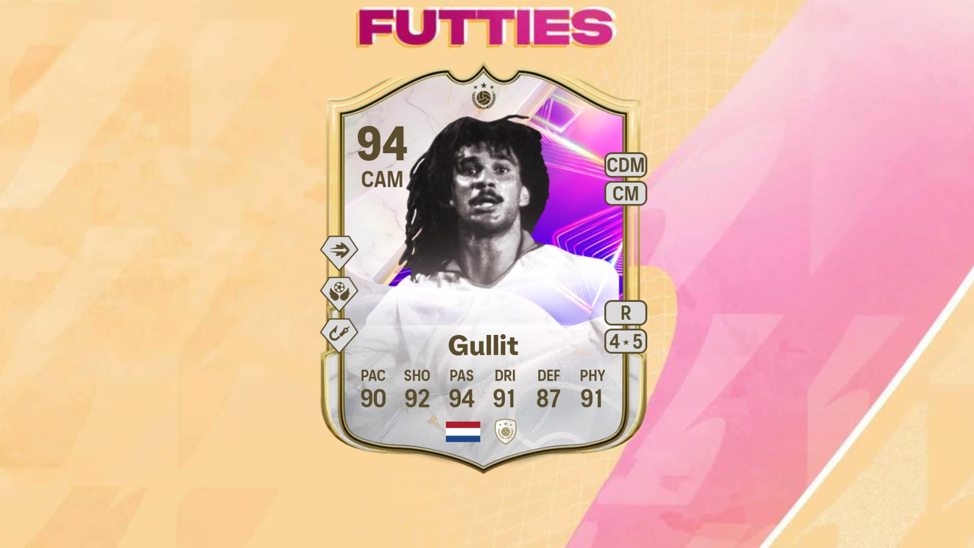 Gullit as one of the best cards for the EA FC 25 The Crossroads Evolution