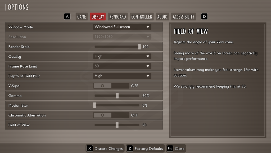 Bet Grounded 2 display settings