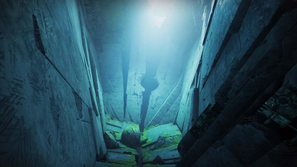 The overgrown room in the Whisper mission in Destiny 2.