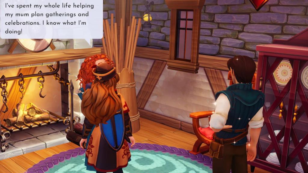 Disney Dreamlight Valley Merida and Flynn arguing