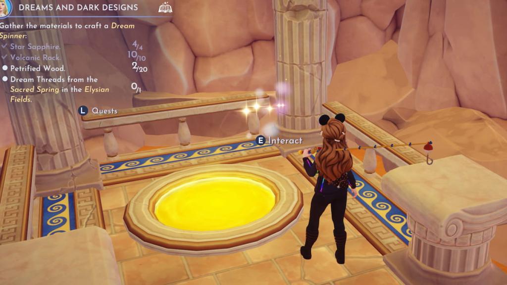 Disney Dreamlight Valley Dream Threads inside the Sacred Spring