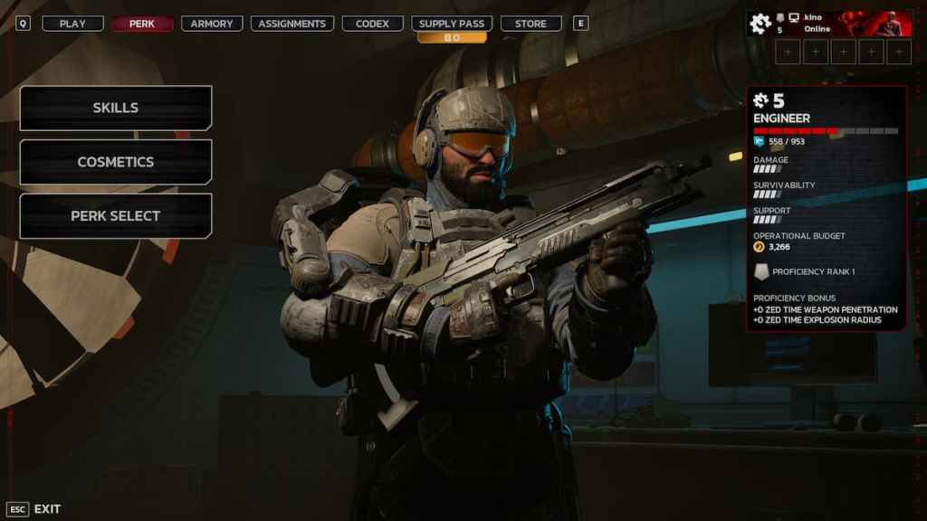 A man wearing a military uniform and carrying a shotgun in his hands in Killing Floor 3. 