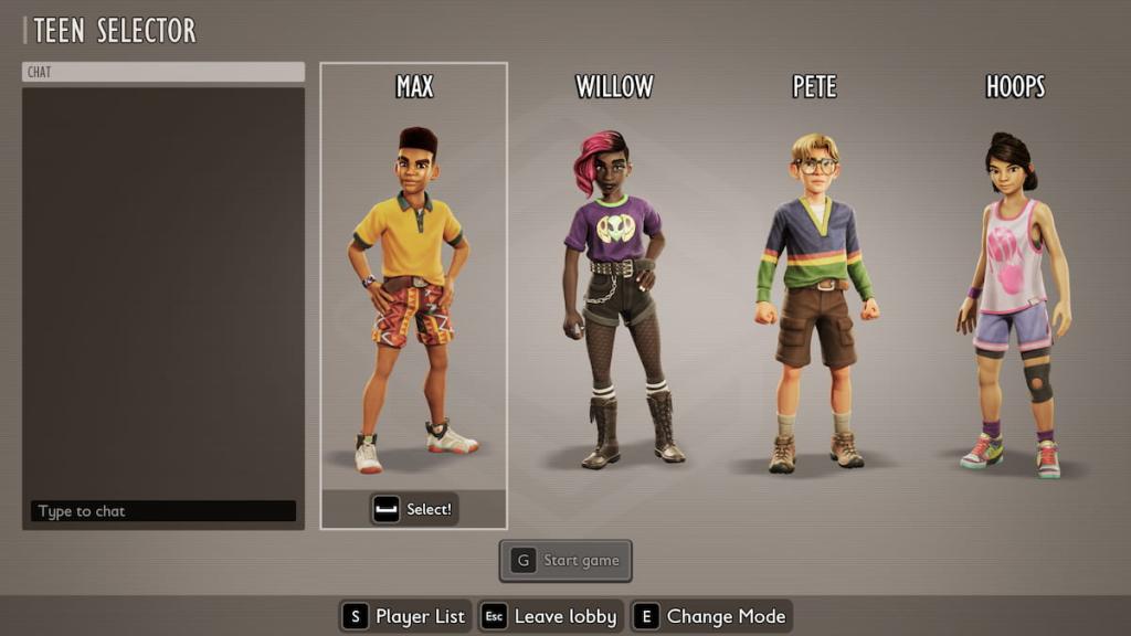 Grounded 2 character selection screen